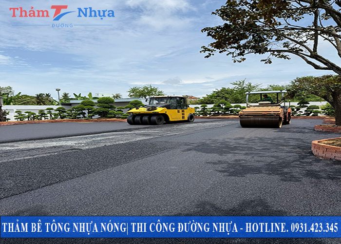 Thi công thảm bê tông nhựa nóng hạt C9.5 Thi công thảm bê tông nhựa nóng hạt C9.5