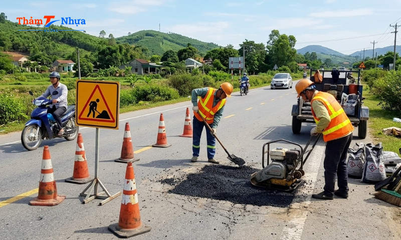 MTK - Đơn vị thi công bê tông nhựa nguội  chuyên nghiệp