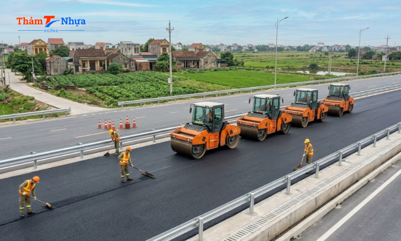 Biện pháp thi công mặt đường bê tông nhựa