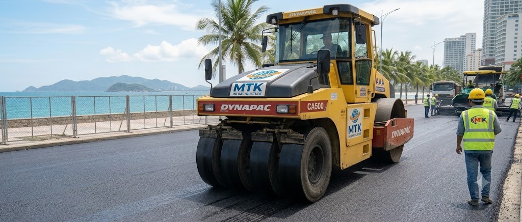 Quy trình lu lèn nhiều lượt đảm bảo độ chặt K95 - K98 cho công trình