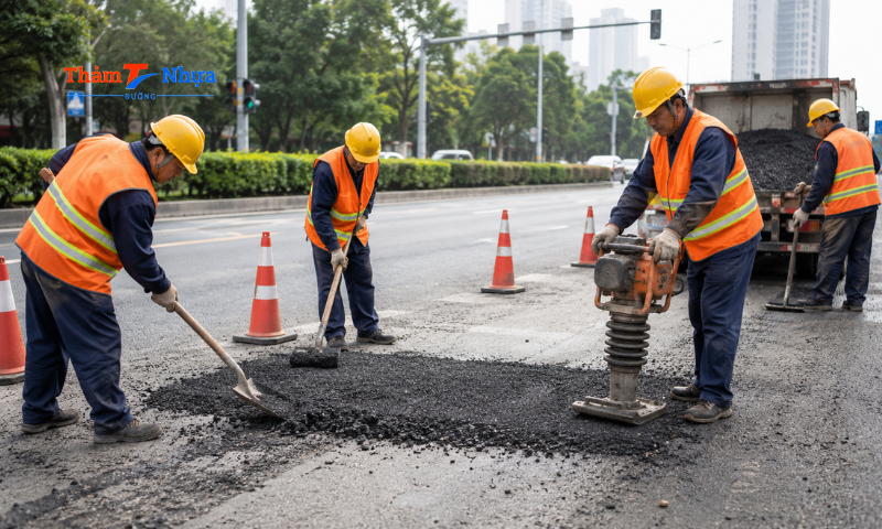 Cách sửa chữa đường nhựa hiệu quả